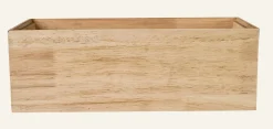 Stapelbar förvaringslåda natur - 35x20x12 cm