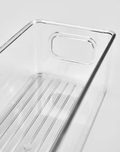 Stapelbar förvaringslåda transparent - 15x26x7,5 cm