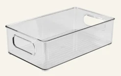 Stapelbar förvaringslåda transparent - 15x26x7,5 cm
