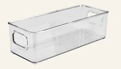 Stapelbar förvaringslåda transparent - 15x26x7,5 cm