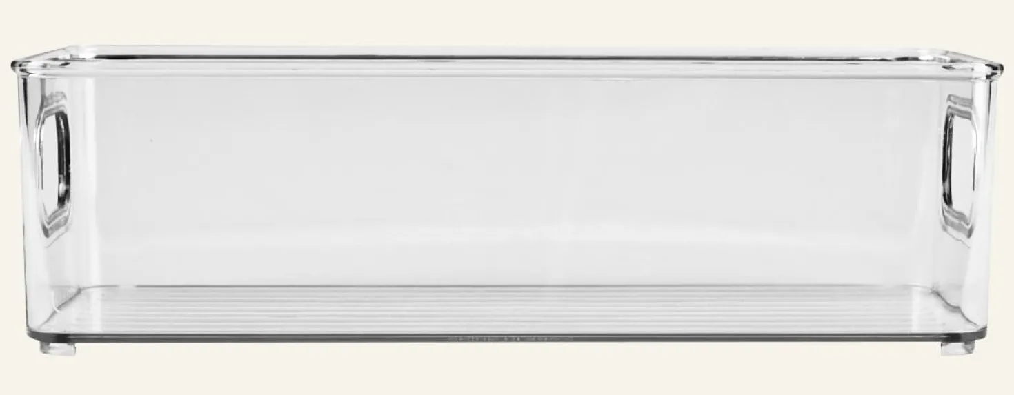 Stapelbar förvaringslåda transparent - 15x26x7,5 cm