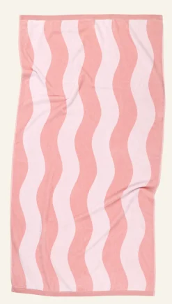 Strandhandduk rosa - 90x180 cm