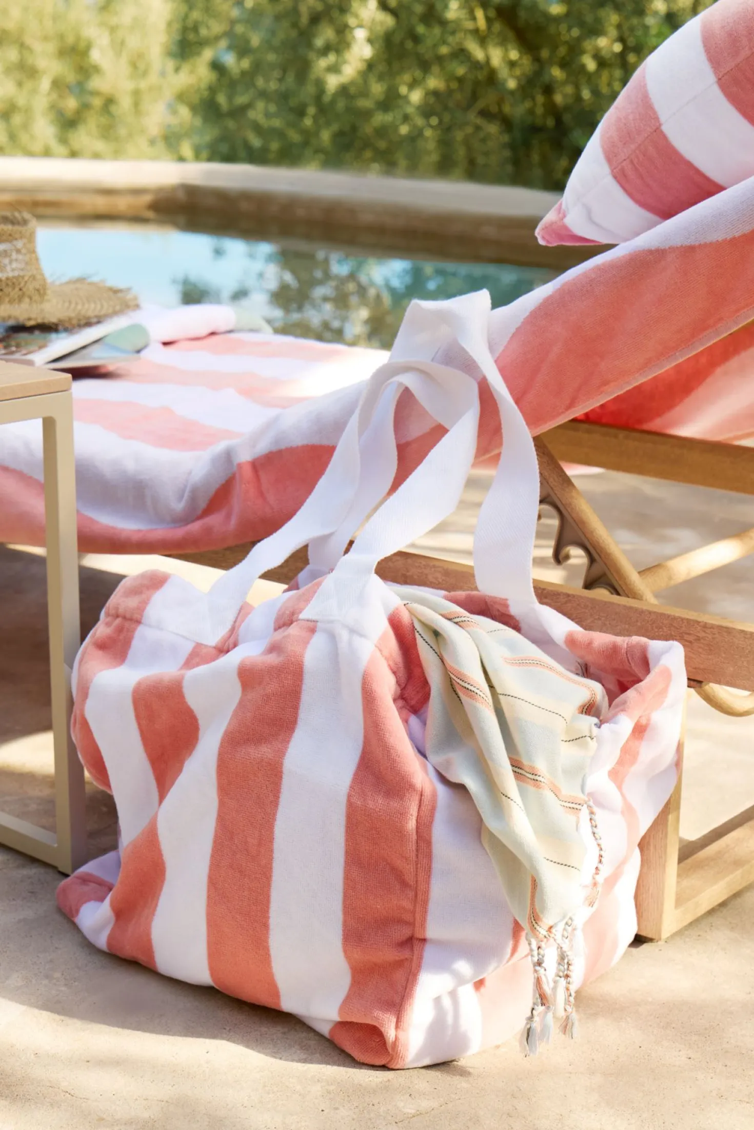 Strandväska multi/rosa - one size