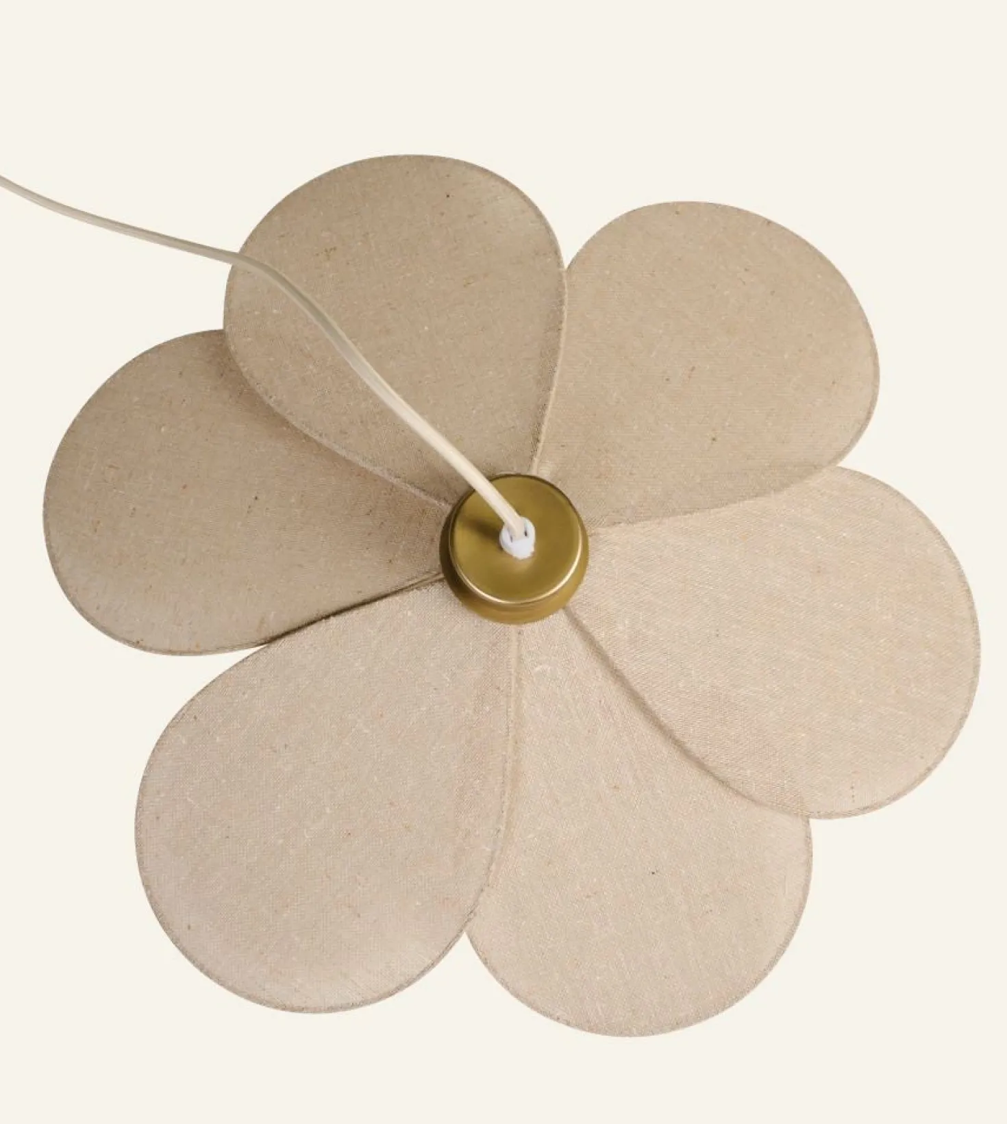 Taklampa natur - 46x46x13 cm