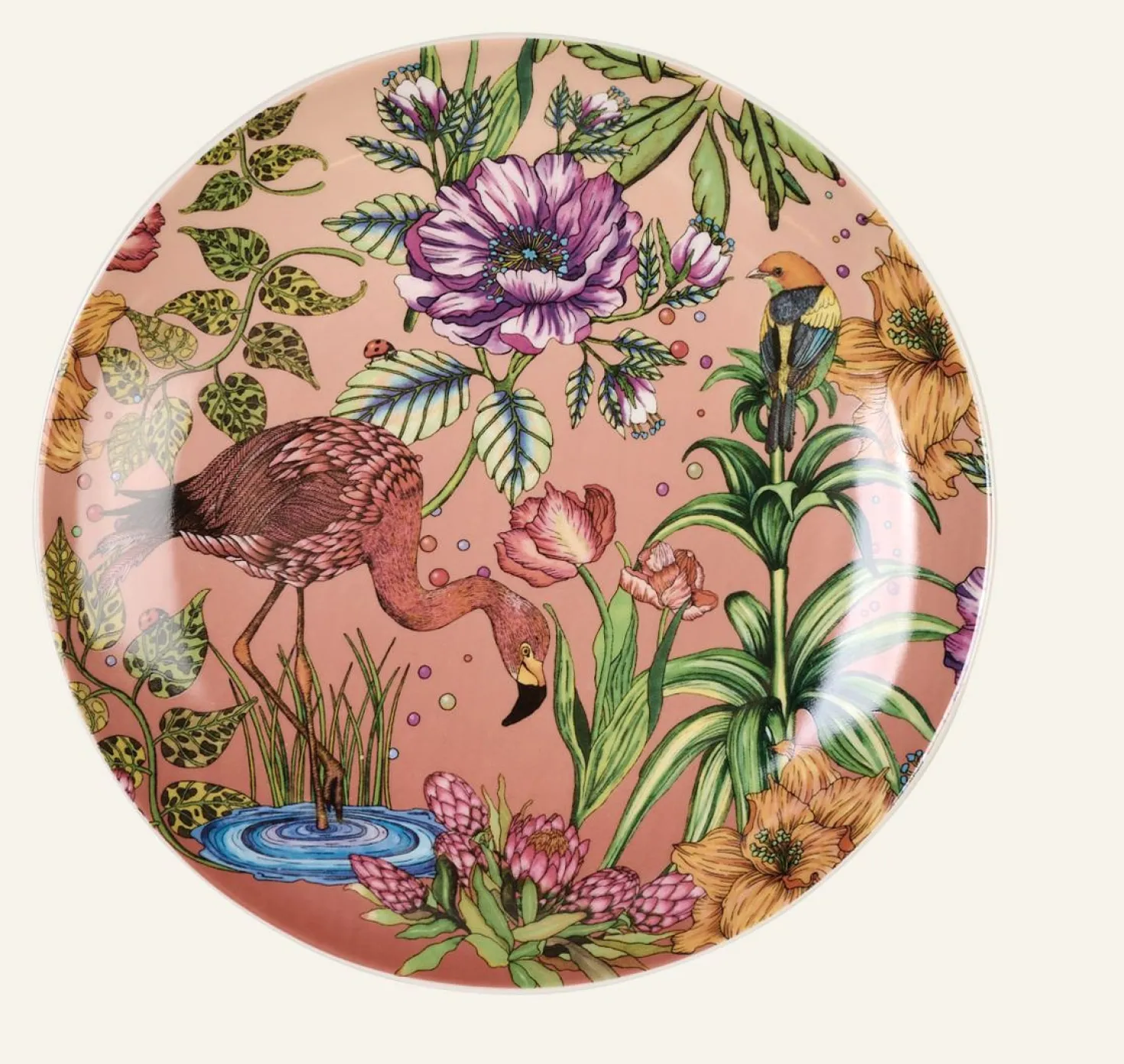 Tallrik rosa - ø20,5 cm