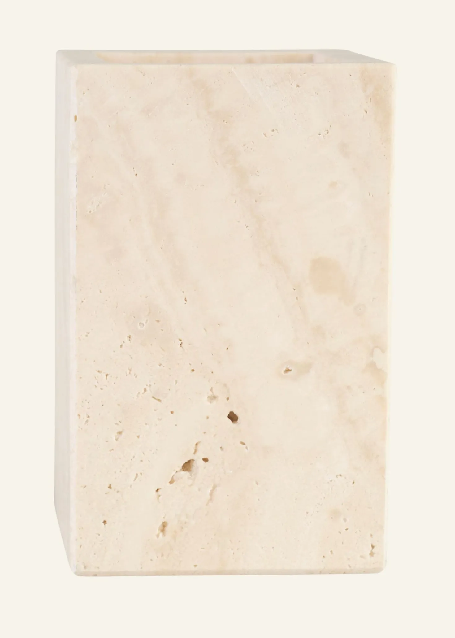 Tandborsthållare beige - 7x7x11 cm