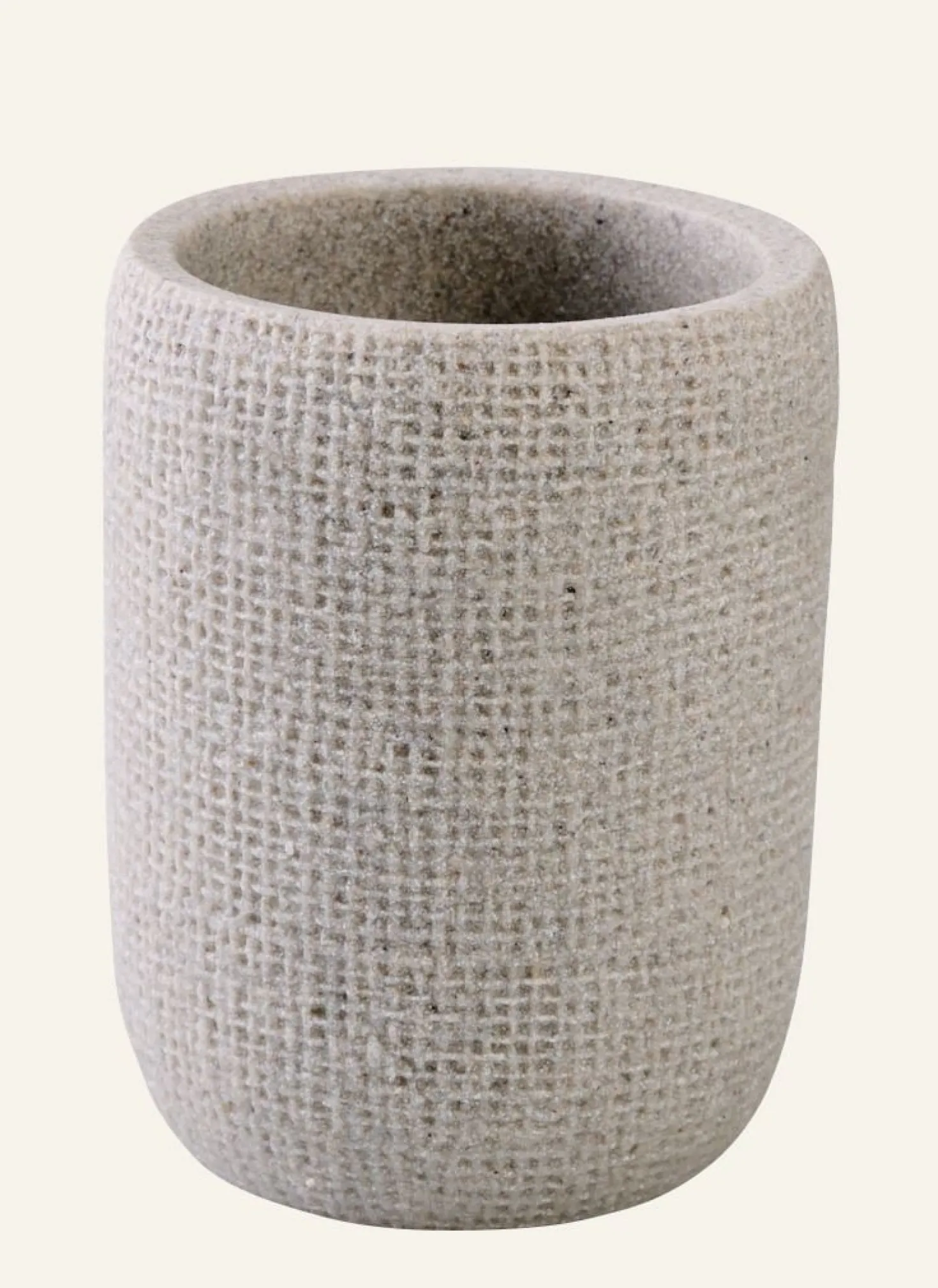Tandborstmugg grå - 7,3x7,3x,9,4 cm