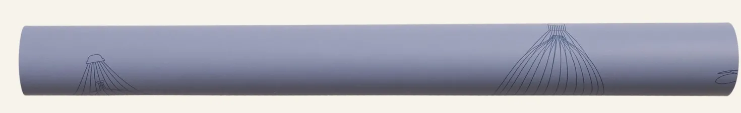 Tapet blå - 53 cm x10,5 m