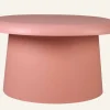Trädgårdsbord ljus terrakotta - h38 cm ø66