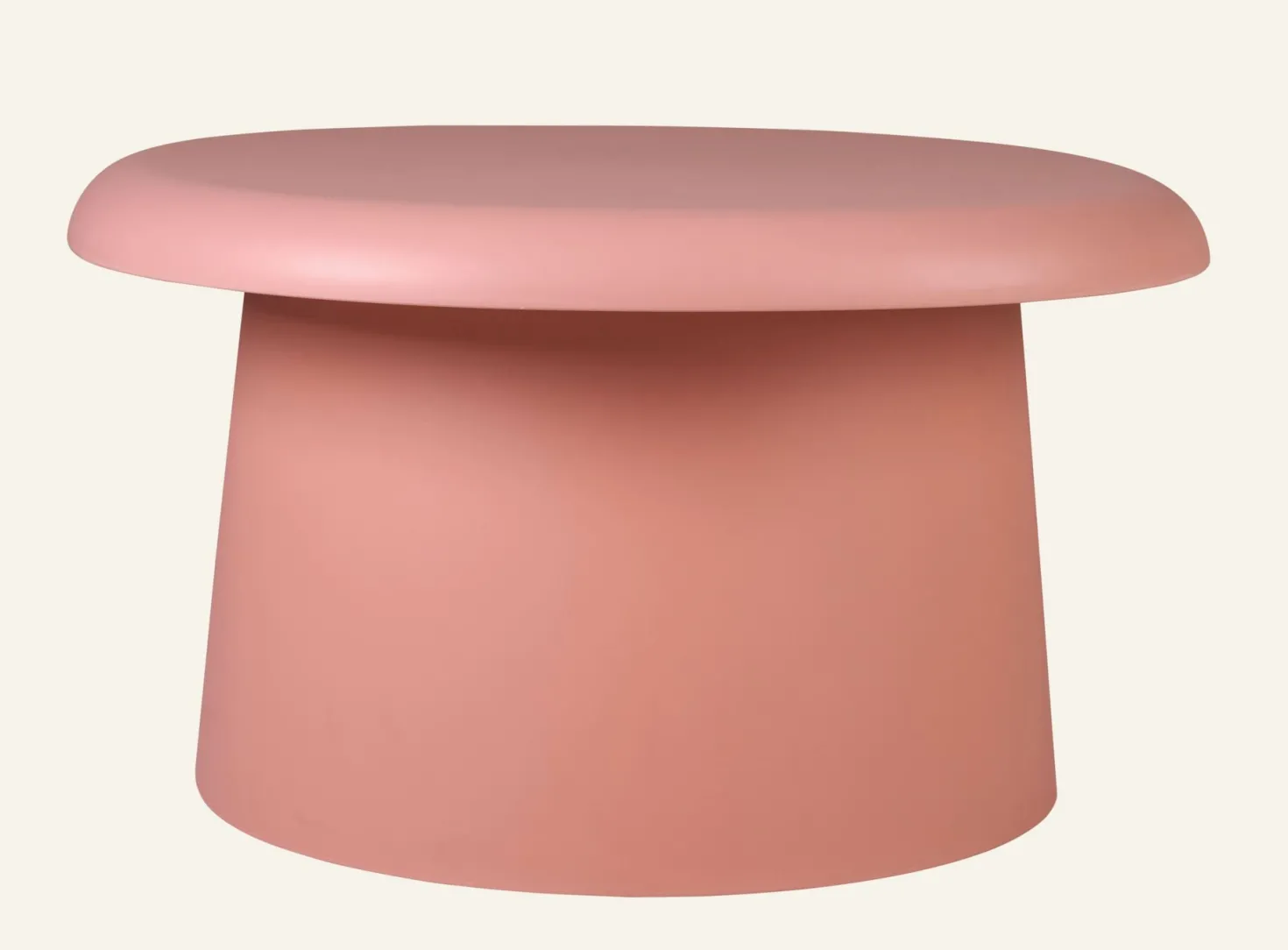 Trädgårdsbord ljus terrakotta - h38 cm ø66