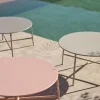 Trädgårdsbord mörk beige - 35 cm ø70