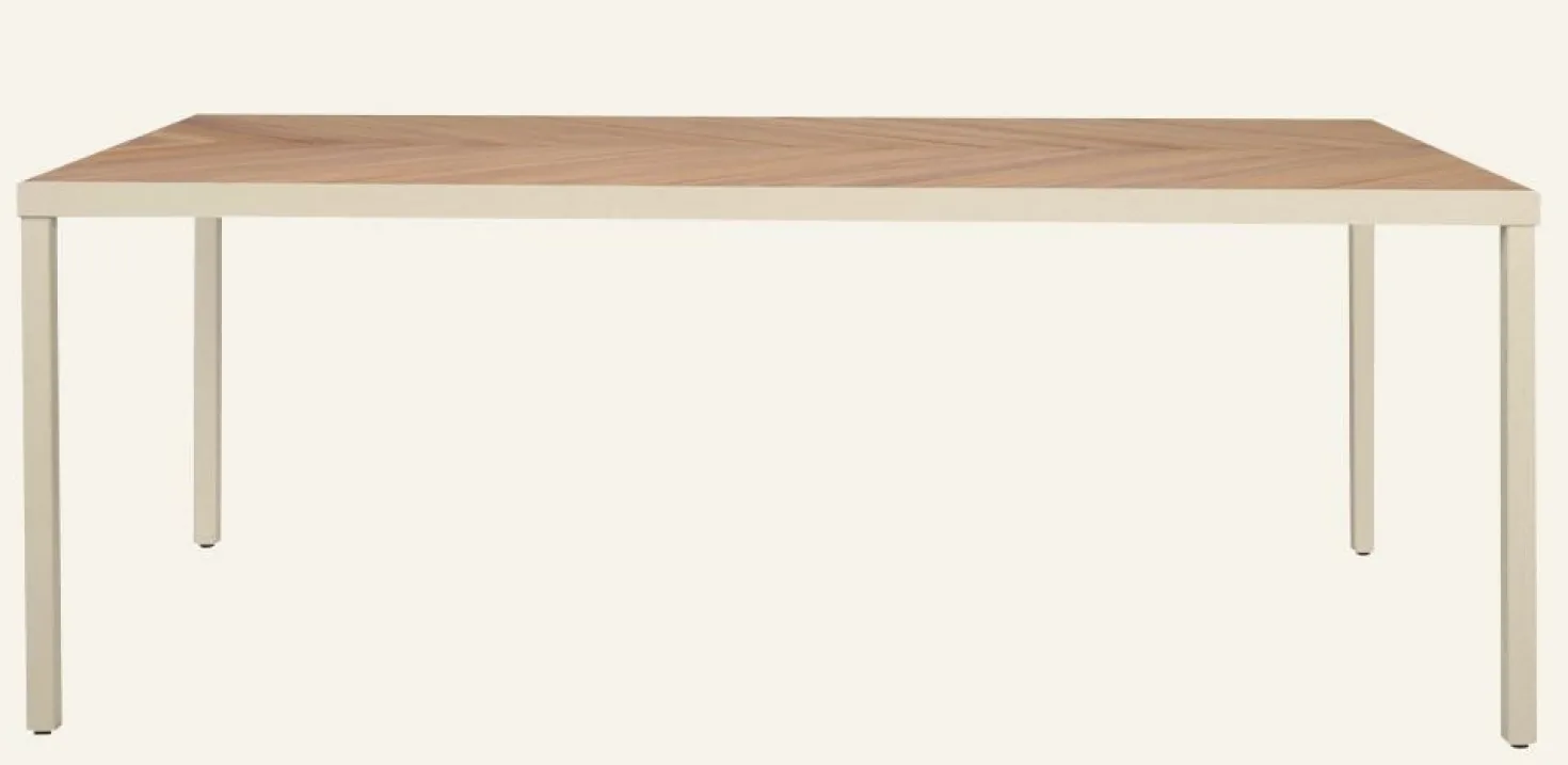 Trädgårdsbord natur - 203,4x100x74,5 cm