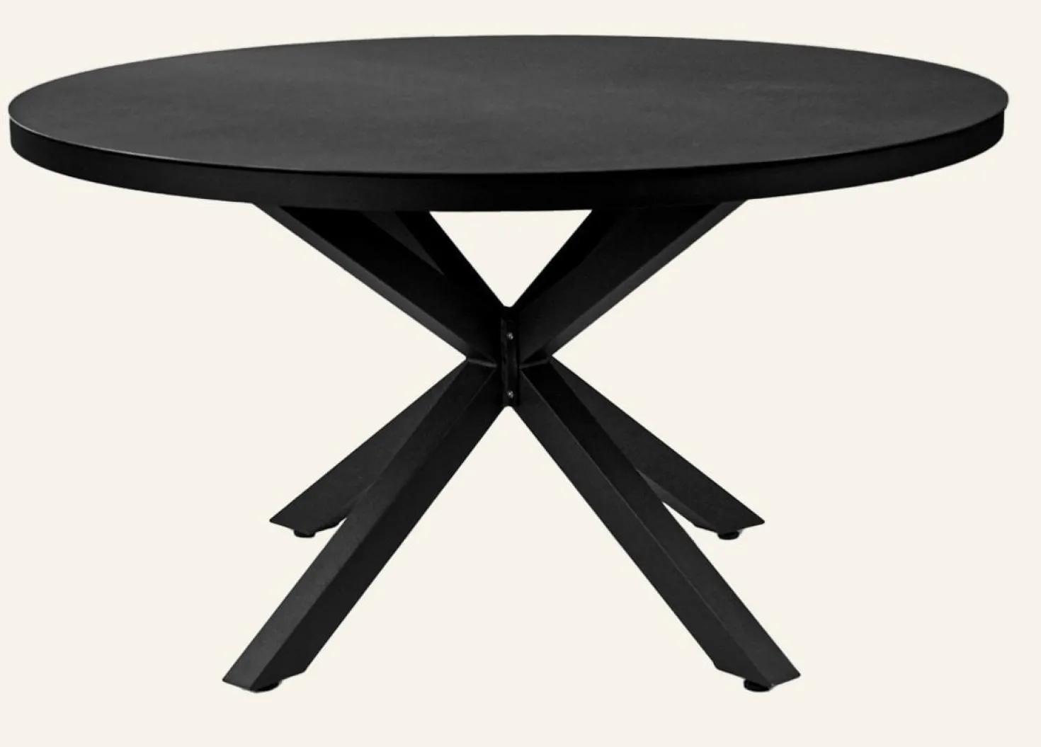 Trädgårdsbord svart - ø140