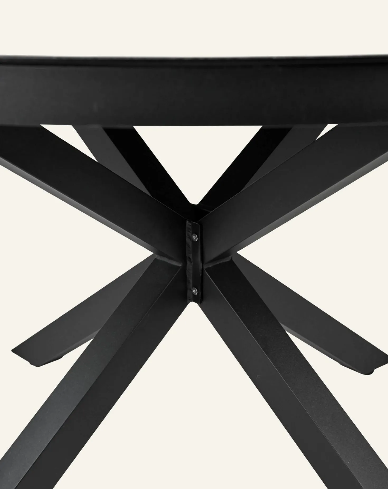 Trädgårdsbord svart - ø140