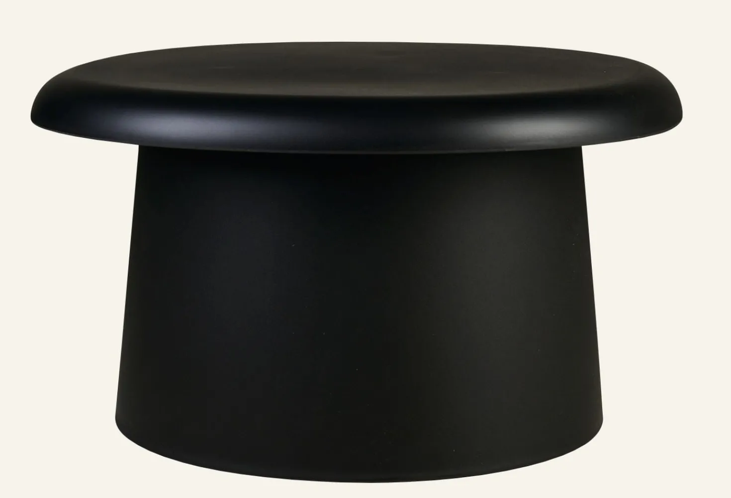 Trädgårdsbord svart - h38 cm ø66