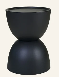 Trädgårdsbord svart - h46 cm ø34