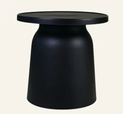 Trädgårdsbord svart - 47x47x47 cm ø47