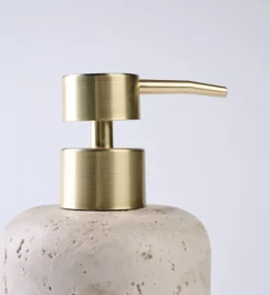 Tvålpump beige - 8,3x8,3x19,3 cm
