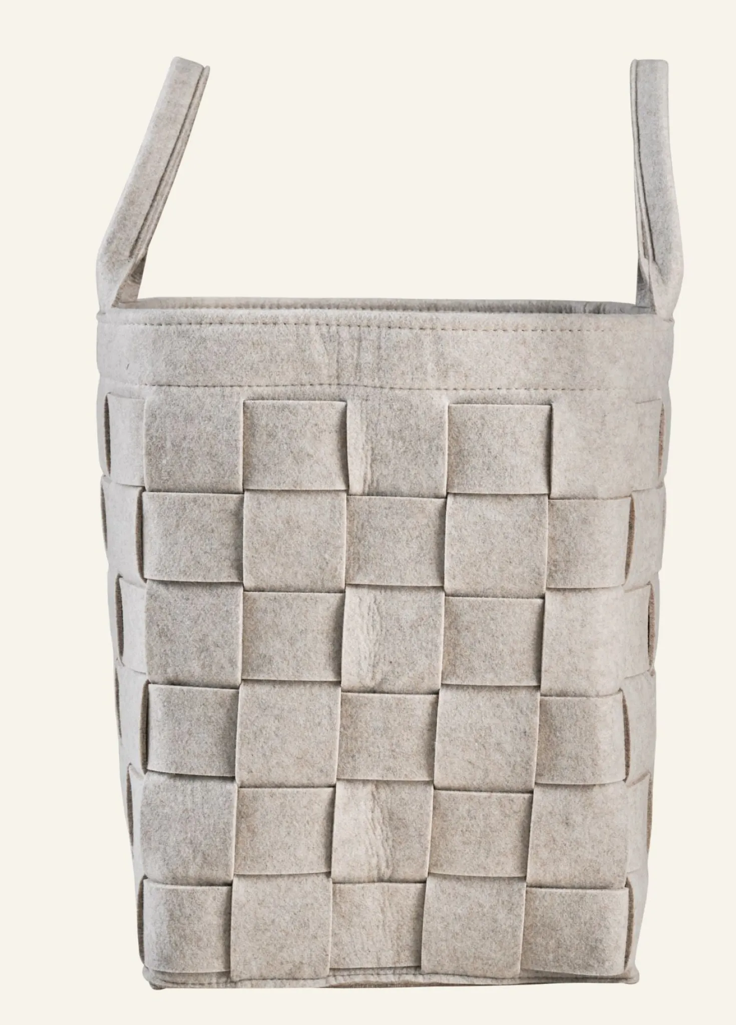 Tvättkorg beige - 34x34x50 cm
