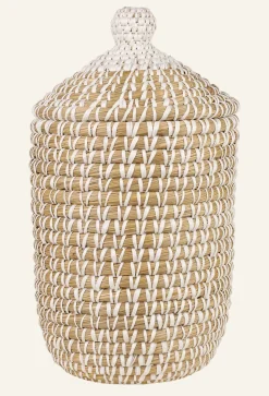 Tvättkorg natur - H50cm Ø38cm