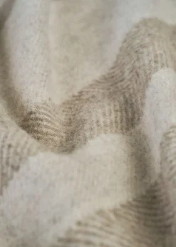 Ullpläd beige - 130x170 cm