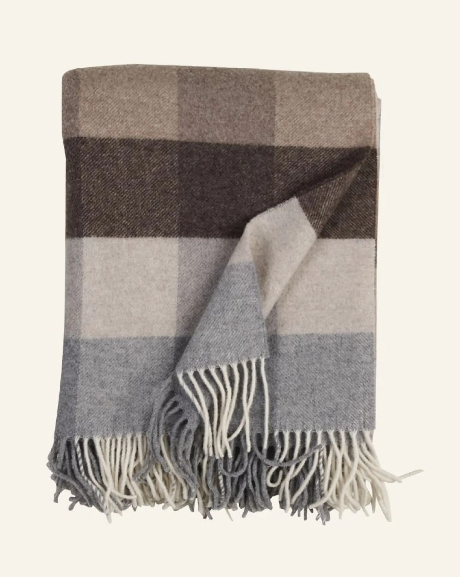 Ullpläd multi/beige - 130x170 cm