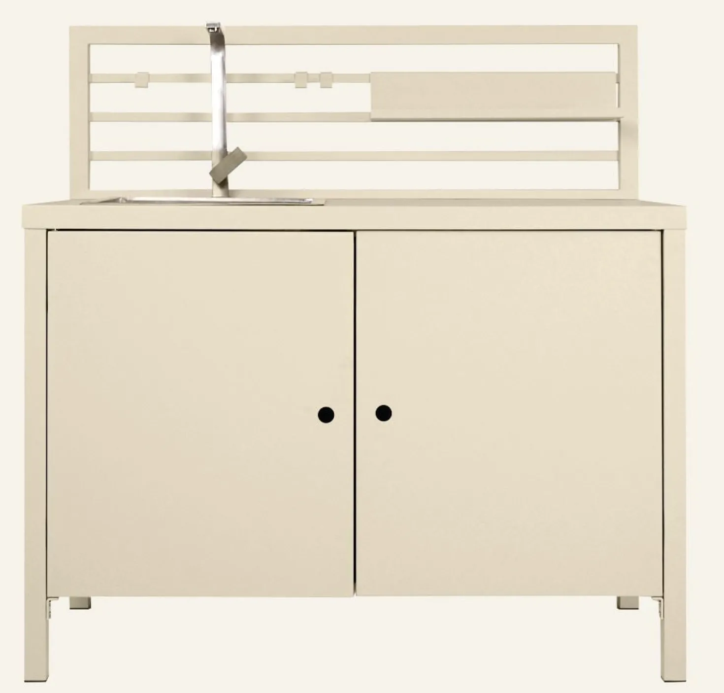 Utekök modul med diskho creme - 120x60x122 cm