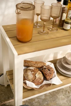 Vagnbord offwhite - 100x45x74 cm
