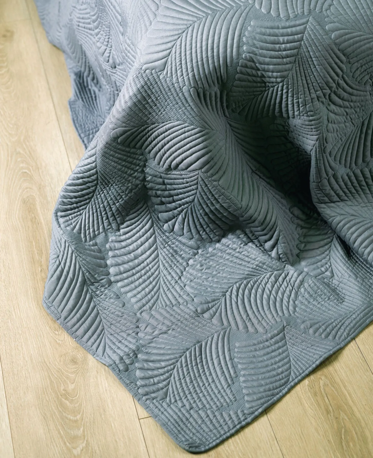 Överkast gråblå - 240x240 cm