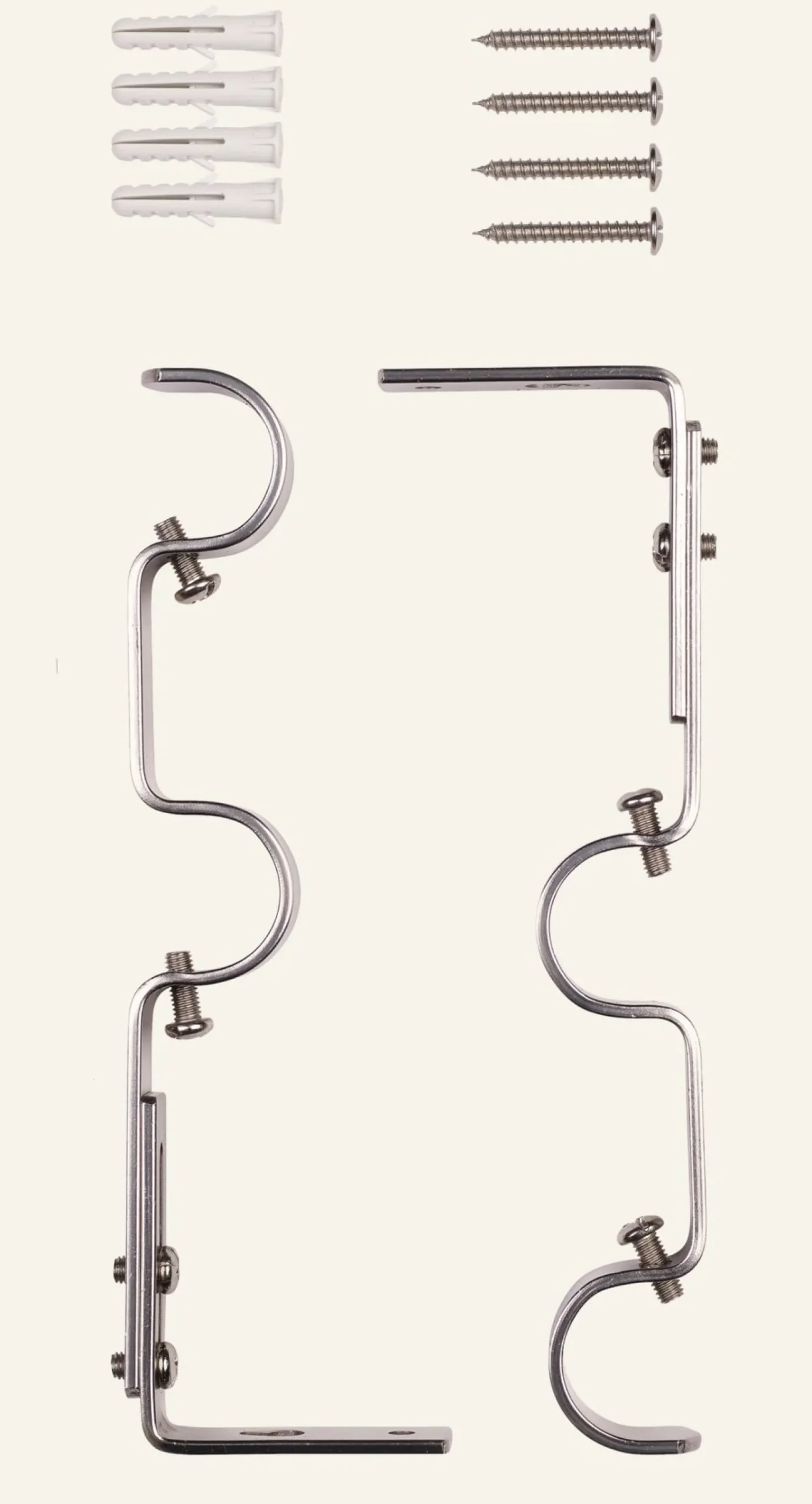 Väggfästen stål - 22/25 cm
