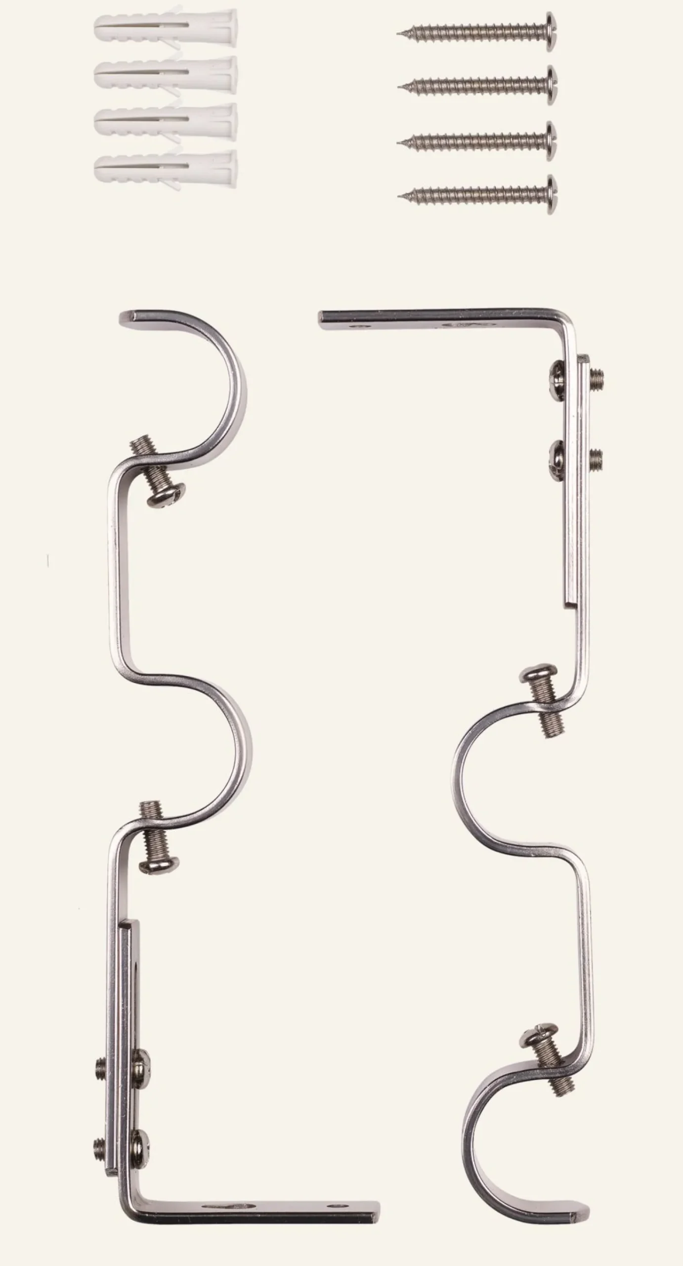 Väggfästen stål - 22/25 cm