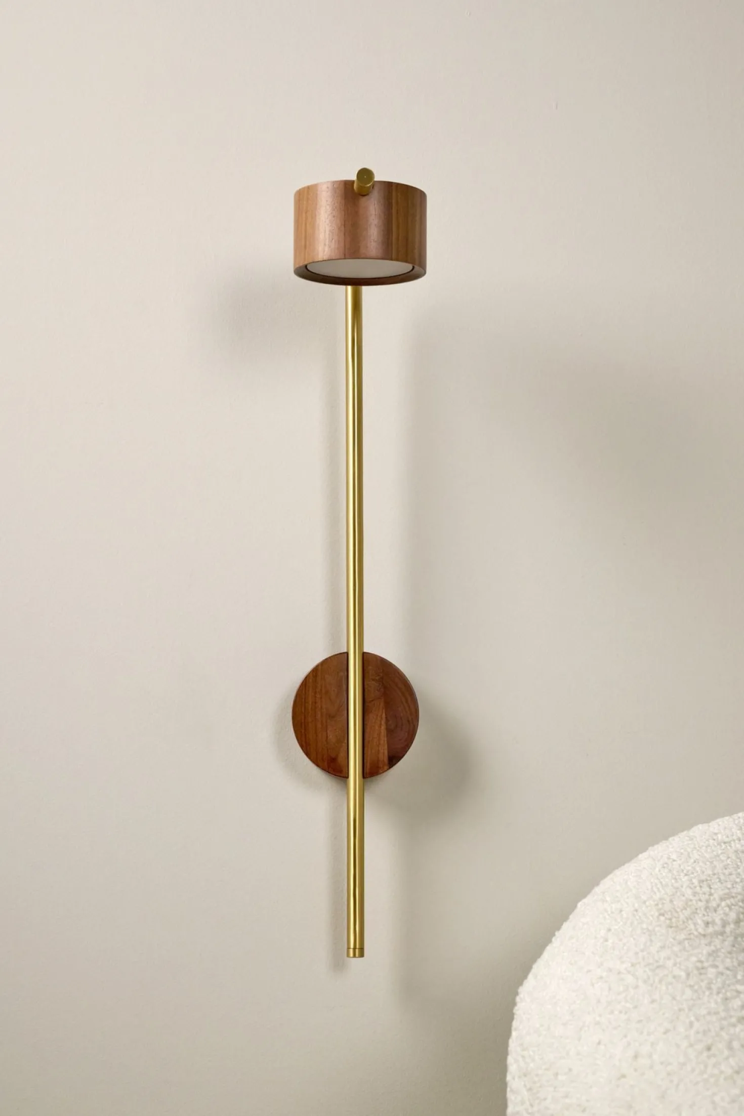 Vägglampa brun - 20x55 cm