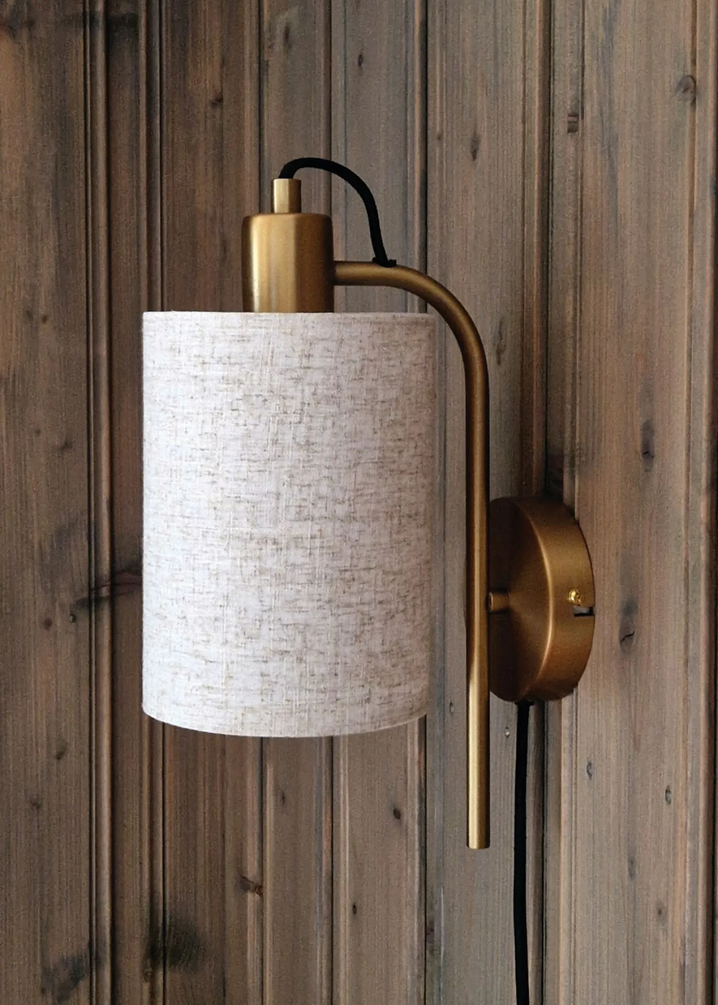 Vägglampa mässing - 20x13x32 cm