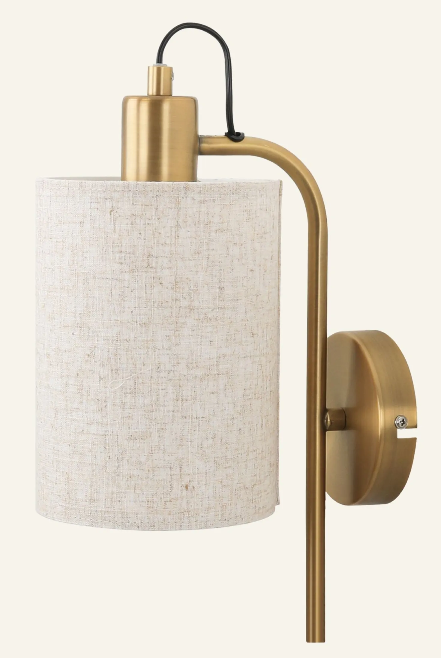 Vägglampa mässing - 20x13x32 cm