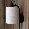 Vägglampa svart - 20x13x32 cm