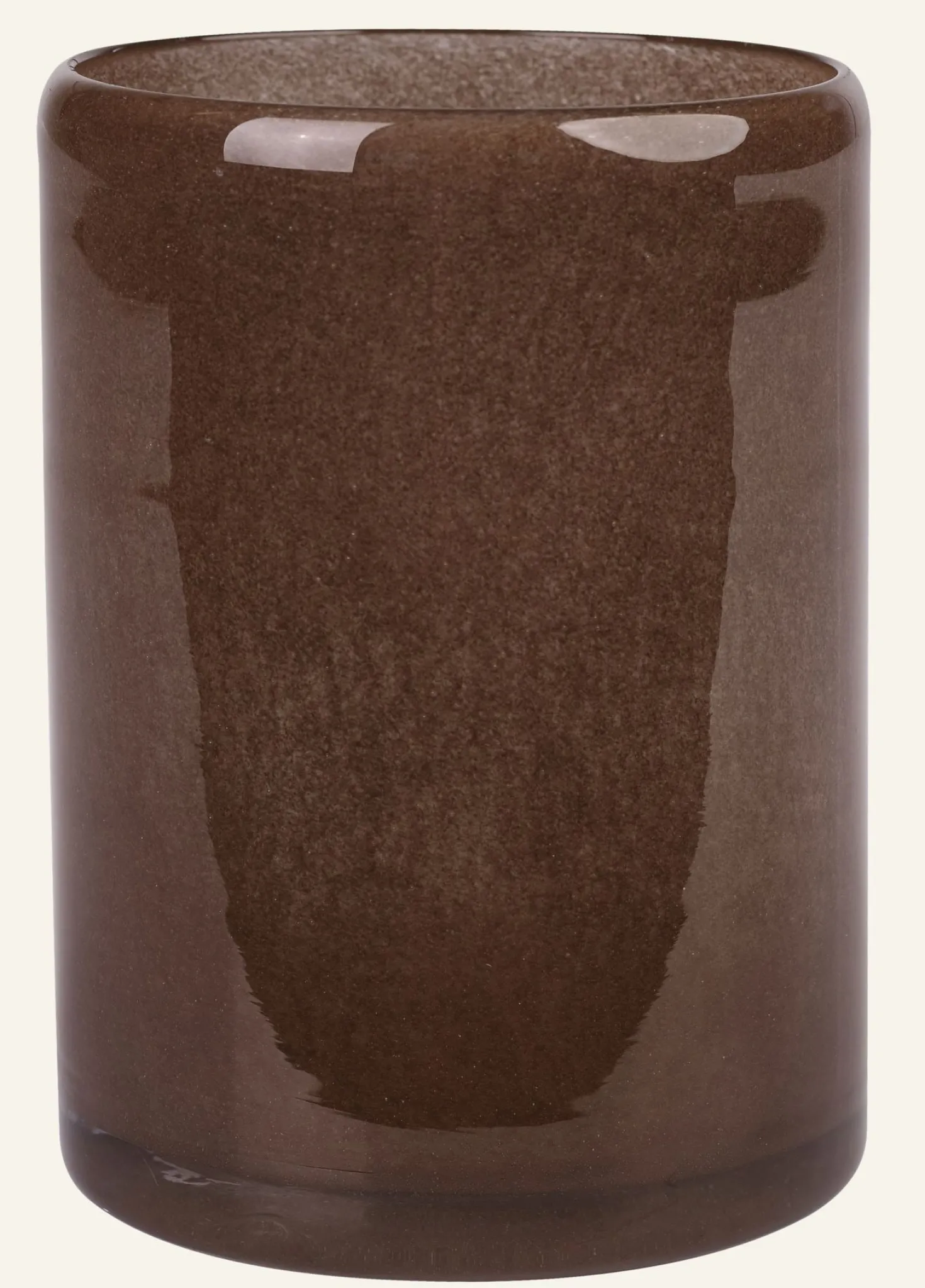 Värmeljushållare brun - 11x11x15 cm